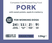 Millie's Paws Cold Pressed Working Dog Food 15kg